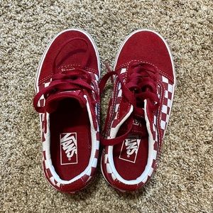 Old Skool Vans kids 13 red checkered